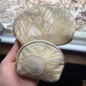Gold and cream coin purses - set of 3